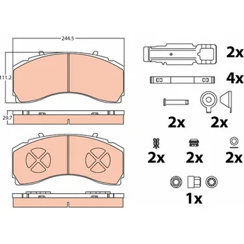 Brzdová destička Sada brzdových destiček, kotoučová brzda TRW GDB5111