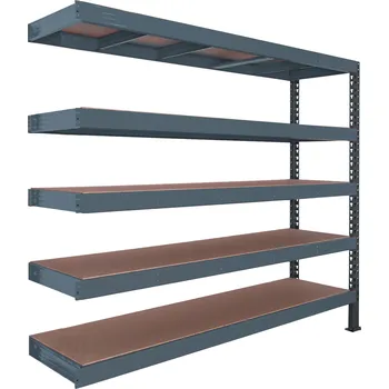 regál Přístavek k regálu Trestles RNC 2400x1600x800, nosnost 4000 kg, 5 polic Barva: šedá
