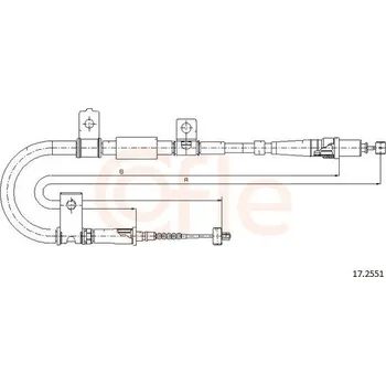 Lanko parkovací brzdy Lanovod parkovací brzdy COFLE 17.2551
