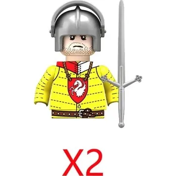 Stavebnice LEGO Středověký válečník s teutonskými rytíři a koňmi | lego figurky a komponenty - N311-2PCS