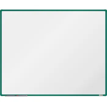 boardOK Bílá magnetická popisovací tabule boardOK, 1500 x 1200 mm, zelený rám