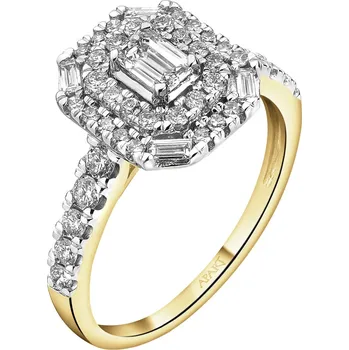 Prsten Zlatý prsten s diamanty - 0,82 ct - ryzost 585 - 181.298