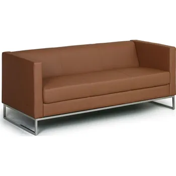 Sedací souprava Corping Kožená sedací souprava CUBE, třímístná, hnědá