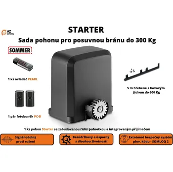 Starter - sada pohonu pro posuvnou bránu do 300 kg