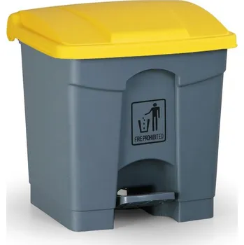 Odpadkový koš Nášlapný víceúčelový koš na odpadky, 30 l, 350 x 400 x 340 mm, žlutá