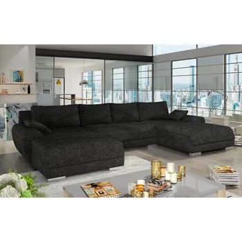 Sedací souprava Rozkládací sedací souprava BOLF U černá melír