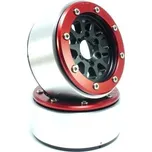 Kovové Beadlock CNC disky Absima Metsafil 1.9 Gear Black/Red, 2ks