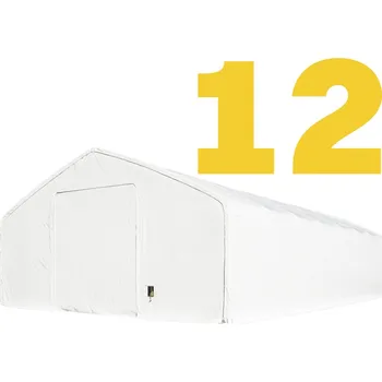 Zahradní stan Plachtová hala | Šířka 12,2 m | Výška 6,4 m Barva: Šedá, Délka: 18,3 m