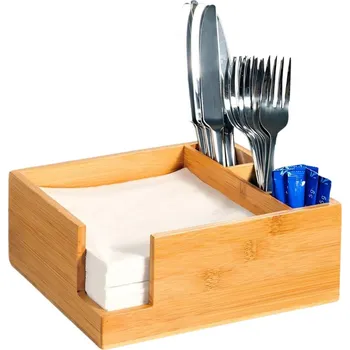 Utěrka Kesper Bambusový držák na ubrousky i příbory, ke stolování