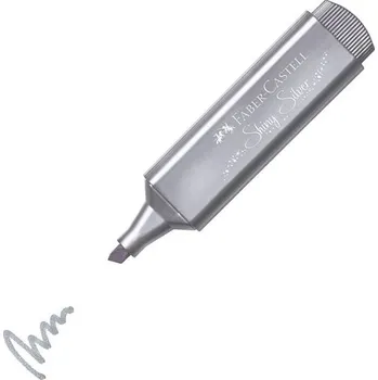 Zvýrazňovač Faber-Castell 46, metalická stříbrná