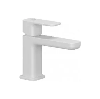 Vodovodní baterie Kludi Renon umyvadlová jednopáková baterie 85, s výpustí Push-Open, bílá mat (422665375)