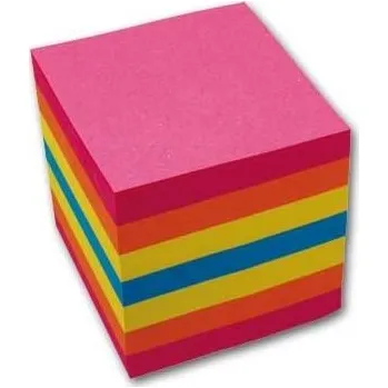 Samolepící bloček Špalíček barevný, 700 lístků - 9 x 9 x 9 cm, 4 bar