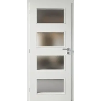 Interiérové dveře Bílé interiérové dveře ZENIT 28 60L CPL prosklené