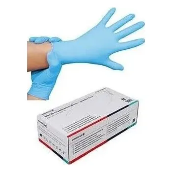 Vyšetřovací rukavice Rukavice nest.vyš.CVET nitril L/100ks modré, pevné