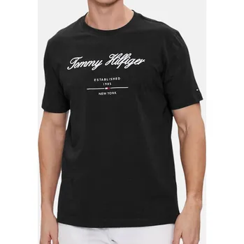 Pánské černé triko Tommy Hilfiger - Velikost M, Barva Černá 55737 MW0MW33691