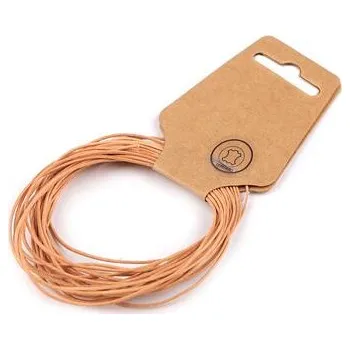 Textilie Kožená šňůrka Ø 1mm (5m) varianta béžová - přírodní