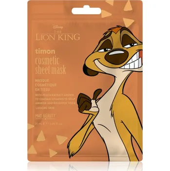 Pleťová maska Mad Beauty Lion King Timon plátýnková maska pro intenzivní hydrataci 25 ml