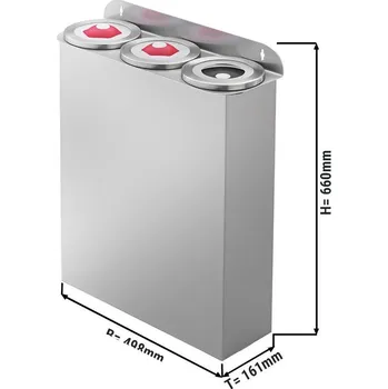 Vinotéka G.Gastro Sada trojitého plastového zásobníku na kelímky