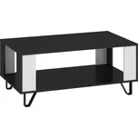 Konferenční stolek PRUDHOE, černá/bílý lesk, 5 let záruka + vyzvednutí ZDARMA