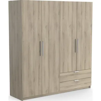 Šatní skříň Kombinovaná skříň DEBRA 2 4D2S, dub kronberg +možnost VÝNOSU + vyzvednutí ZDARMA