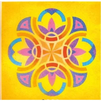 Šablona na pískový obrázek - mandala M64