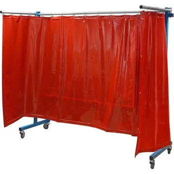 Svářečka TransFlex ochranná zástěna, červená 3700 × 1950 mm
