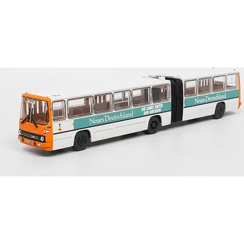 autíčko Ikarus 280.02 1990 BVG / Neues Deutschland 1:87 Ikarus 280 02 #157 1990 BVG - Německo - sběratelský model autobusu