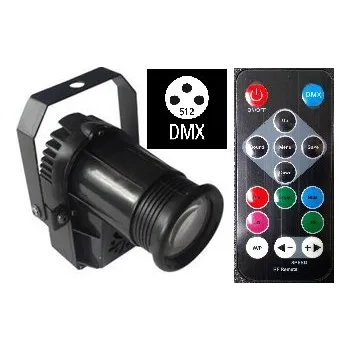 SOH LED pinspot reflektor RGBW, 10W, dálkový ovladač, DMX