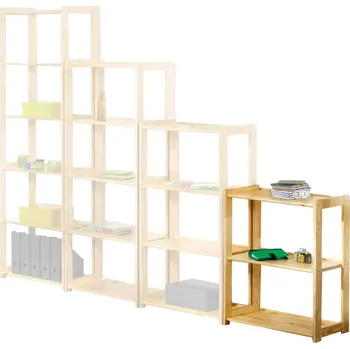 police Regál CHARBON - 3 police, masiv borovice + PROVĚŘENO zákazníky + vyzvednutí ZDARMA