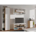 Obývací pokoj DORINDA 2, dub artisan/bílá, 5 let záruka + vyzvednutí ZDARMA