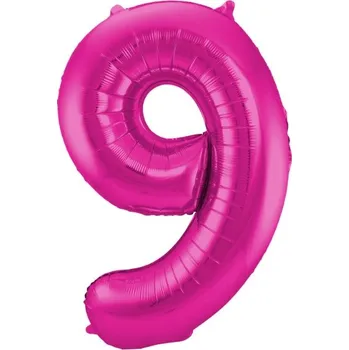 Balónek Foliová číslice - magenta 9 - 86 cm