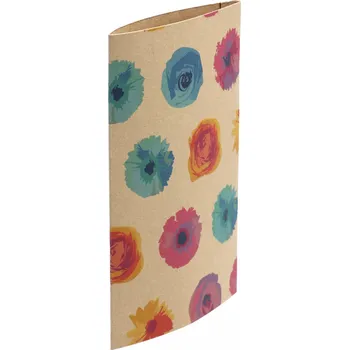 Jednorázové nádobí Reklamní CreaSleeve Kraft 486 papírový kraftový rukáv na zakázku, přírodní