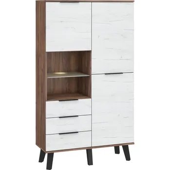 Šatní skříň Kombinovaná skříň OSMAK 2D3S, craft tobaco/craft bílý, 5 let záruka + vyzvednutí ZDARMA