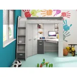 Multifunkční postel LENY levá, craft bílý/grafit, 5 let záruka +možnost VÝNOSU + vyzvednutí ZDARMA