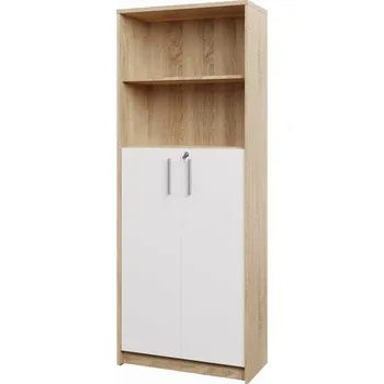 Šatní skříň Uzamykatelná skříň NEJBY GIANNI, dub sonoma/bílá + PROVĚŘENO zákazníky + vyzvednutí ZDARMA