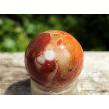 Přírodní kámen Achát sardonyx mini koule Ø 34mm (53g)