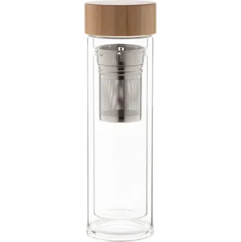 Láhev Reklamní Andina skleněná termo láhev, průhledná