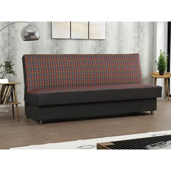 Pohovka Pohovka GALGULA 4, látka se vzorem/tmavě šedá ekokůže + vyzvednutí ZDARMA