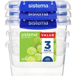 Sistema Vodotěsná krabička na potraviny KLIP IT PLUS sada 3 ks 2 klipy 400 ml