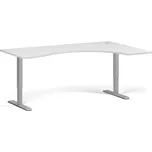 B2B Partner Ergonomický výškově nastavitelný stůl, 180x120 cm, 1 motor, L/P, šedá podnož, bílá