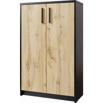 Komoda Skříňka NEJBY GIANNI, černá/dub wotan + PROVĚŘENO zákazníky + vyzvednutí ZDARMA