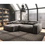 DELIFE Rohová pohovka Sirpio XL 270x170 cm mikrovlákno khaki hnědá lenoška variabilní