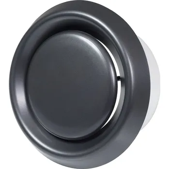 Ventishop ITca 100 plastový kruhový černý talířový ventil, univerzální