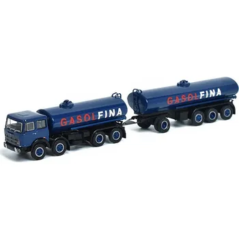 autíčko Fiat 691 Cisternová souprava Gasol Fina s přívěsem 1:87 Fiat-691 Gasol Fina - model nákladního auta