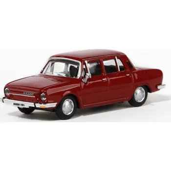 autíčko Škoda 110L (1973) 1:72 Červená Rubínová Škoda 110L - kovový model auta