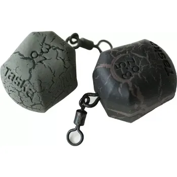 rybářské olovo TASKA Zátěž Square s obratlíkem - Taska zátěže - Square kostka 70g s obratlíkem