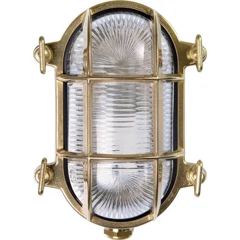 Venkovní osvětlení Moretti Luce Venkovní nástěnné Tortuga ovál 17cm mosaz přírodní mosaz přírodní, transparentní 1 x 40 W - Doprava zdarma