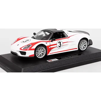 autíčko Porsche 918 Weissach #3 Salzburg Racing 1:24 Porsche 918 Weissach No.3 - kovový model auta