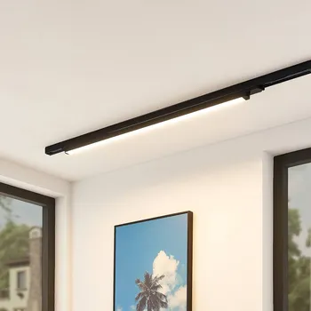 Bodové svítidlo Arcchio LED lištové svítidlo Harlow, černé, 109 cm, 3 000 K černá (RAL 9011) LED 26 W celkem - Doprava zdarma