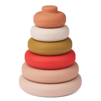 Hračka pro nejmenší Liewood Silikonová skládací věž Dag Tuscany rose multi